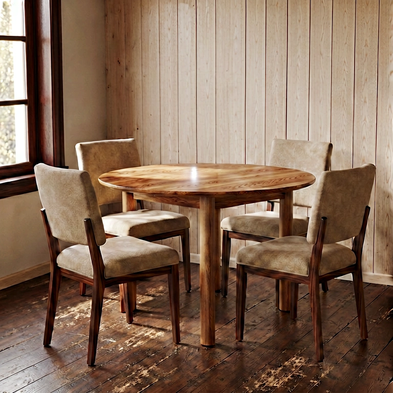 Warm dining room - modern interior free stock photo