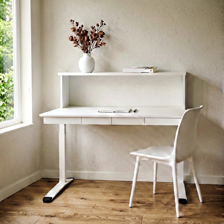 Warm home office - modern interior free stock photo