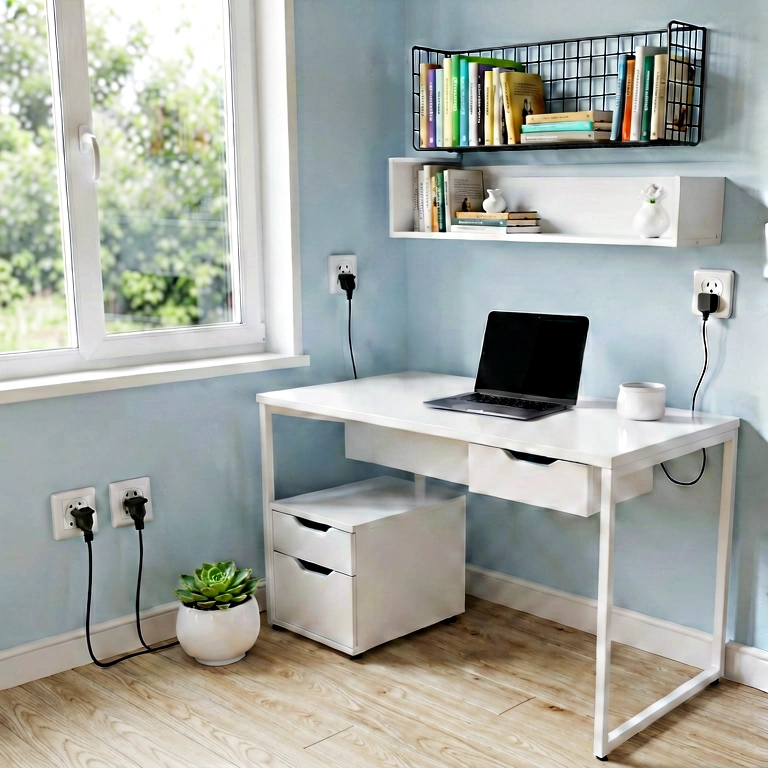 Cool home office - modern interior free stock photo