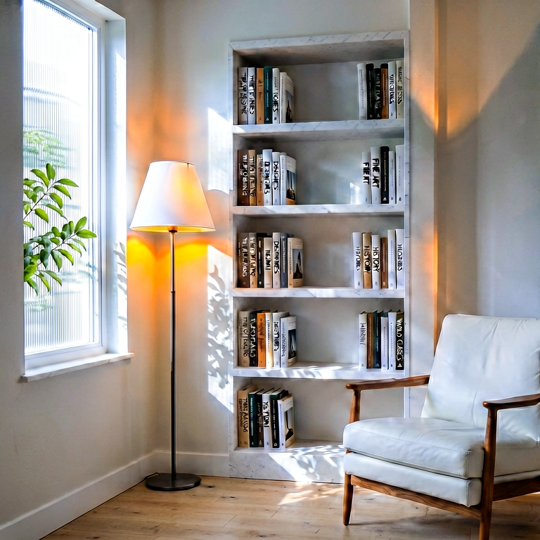 Dramatic home office - modern interior free stock photo