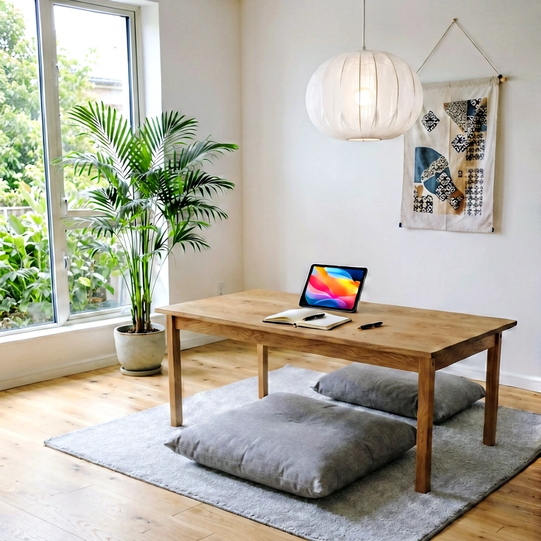 Dramatic home office - modern interior free stock photo