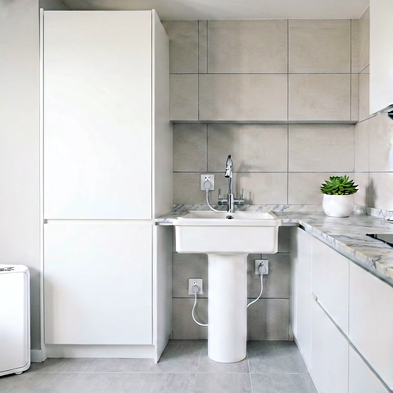 Dramatic kitchen - modern interior free stock photo