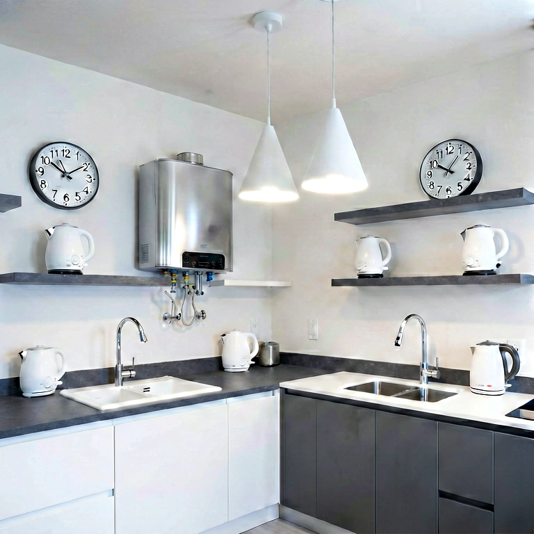 Dramatic kitchen - modern interior free stock photo