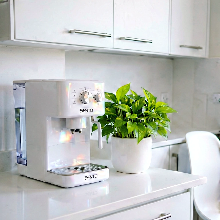 Neutral kitchen - modern interior free stock photo