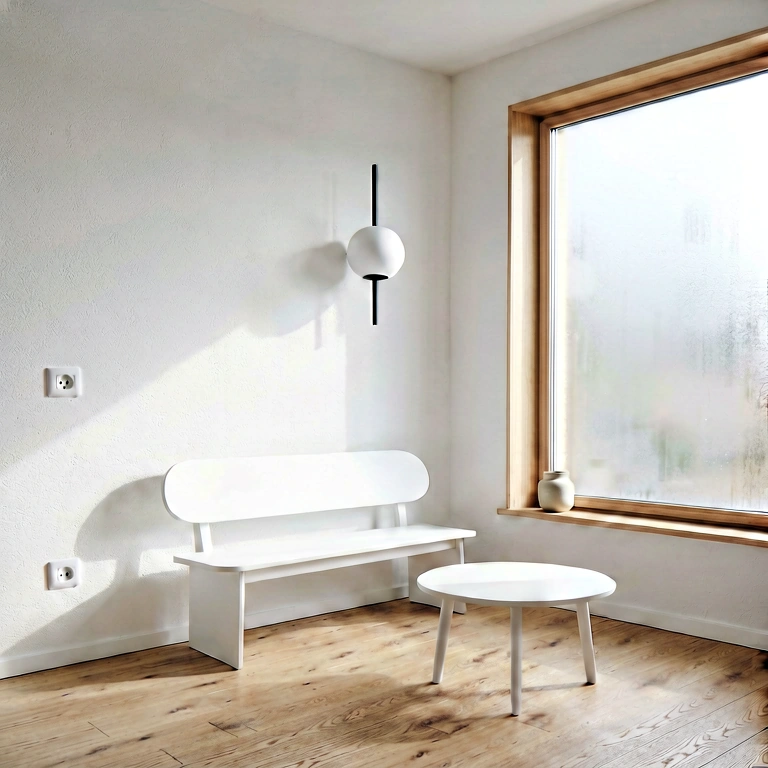 Neutral living room - modern interior free stock photo