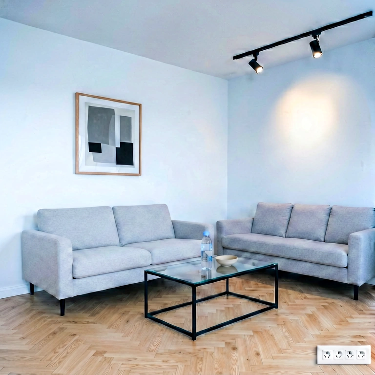 Cool living room - modern interior free stock photo