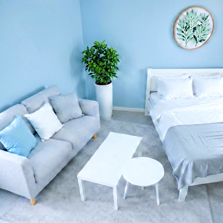 Cool living room - modern interior free stock photo