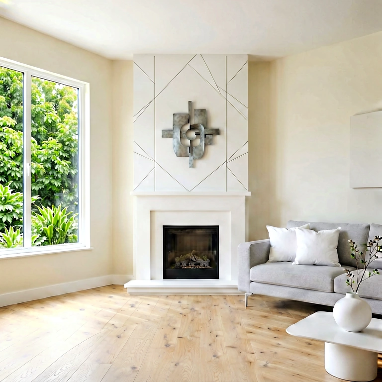 Neutral living room - modern interior free stock photo