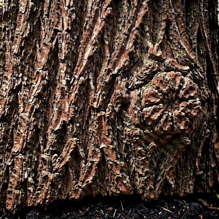 Dramatic bark & wood grain - nature macro free stock photo