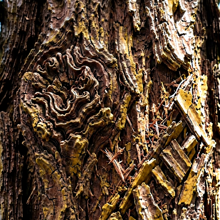Dramatic bark & wood grain - nature macro free stock photo
