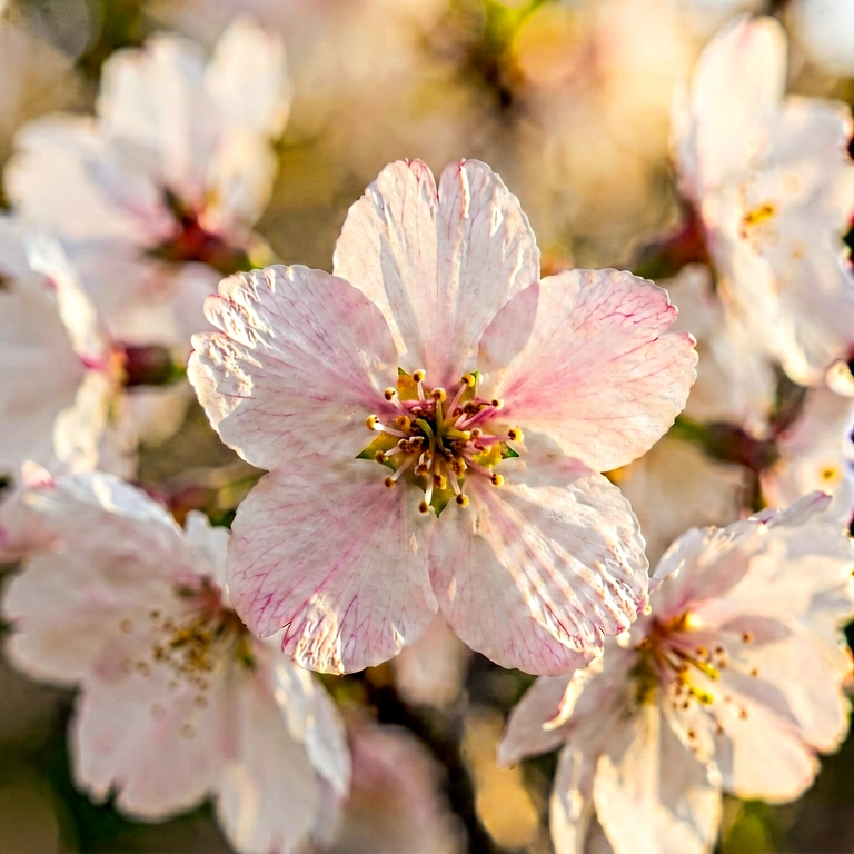 Warm flower macro - nature macro free stock photo