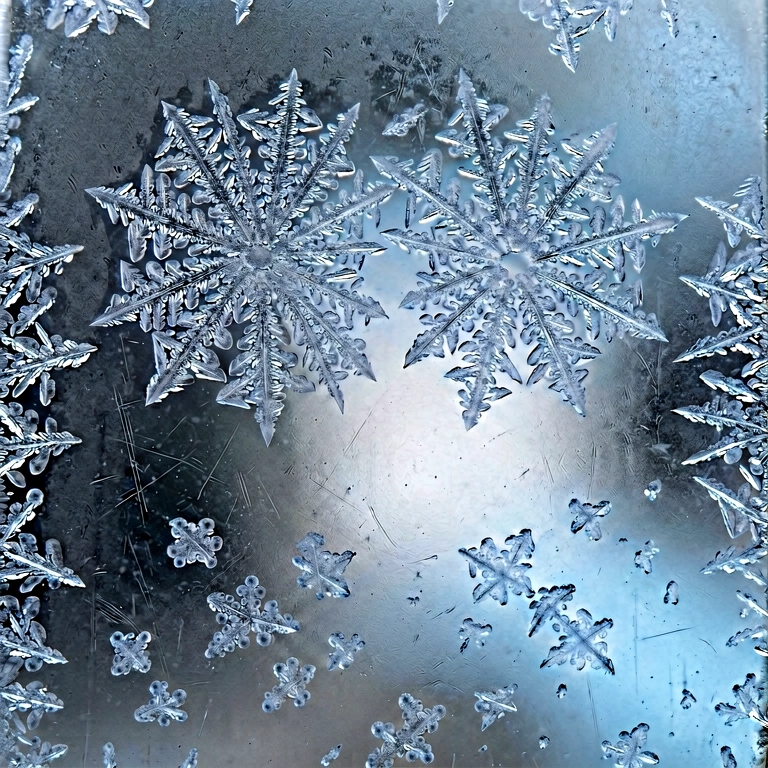 Neutral frost & ice - nature macro free stock photo