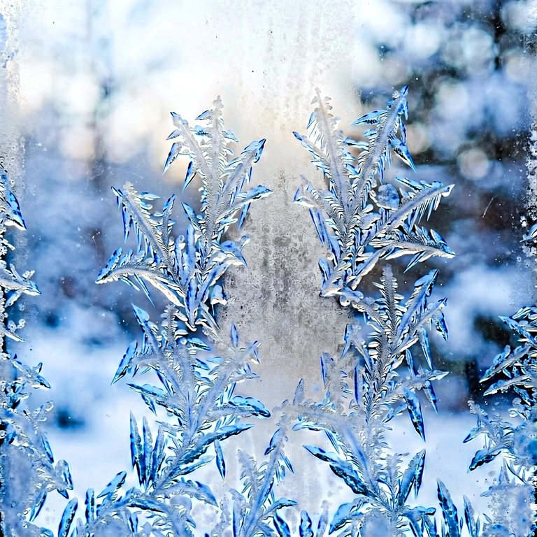 Cool frost & ice - nature macro free stock photo