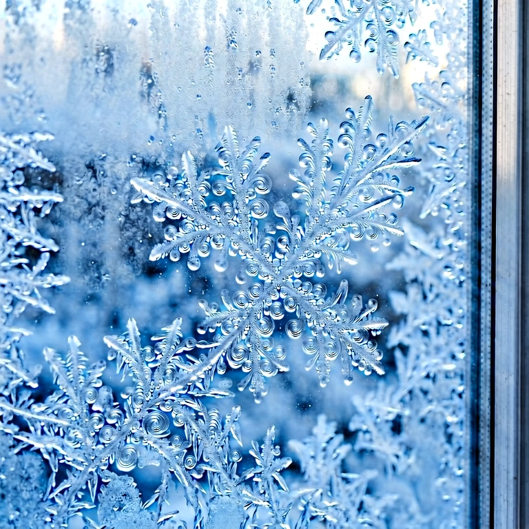 Neutral frost & ice - nature macro free stock photo