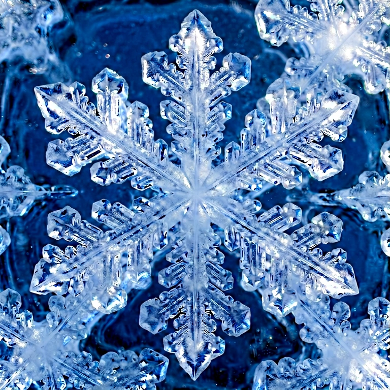 Bright frost & ice - nature macro free stock photo