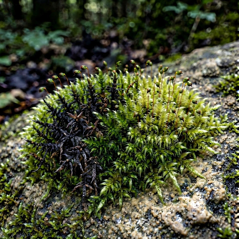 Neutral moss & lichen - nature macro free stock photo