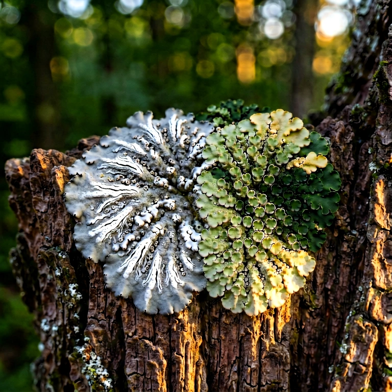 Warm moss & lichen - nature macro free stock photo