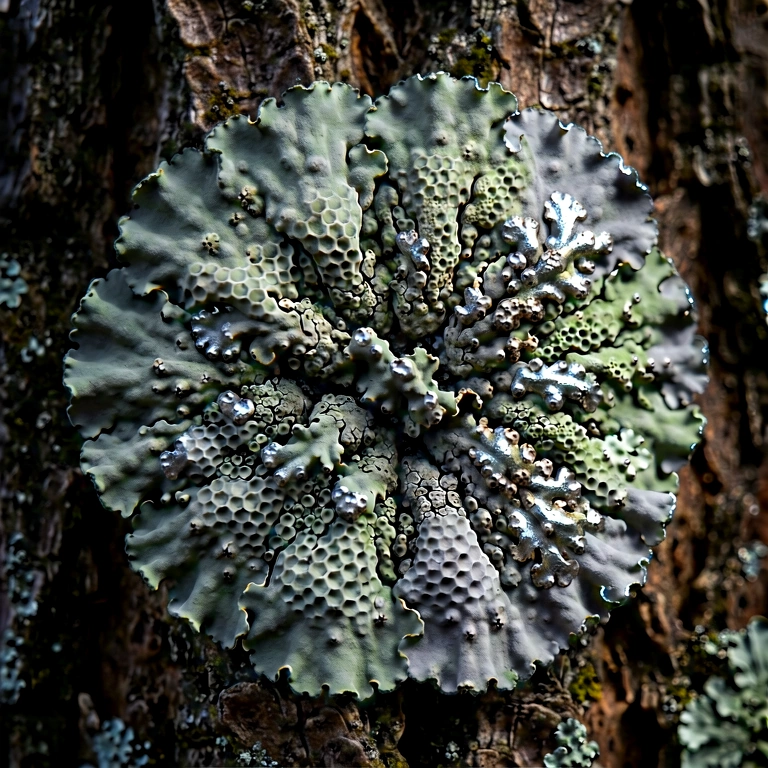 Dramatic moss & lichen - nature macro free stock photo