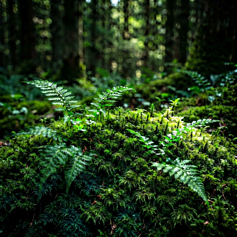 Dramatic moss & lichen - nature macro free stock photo