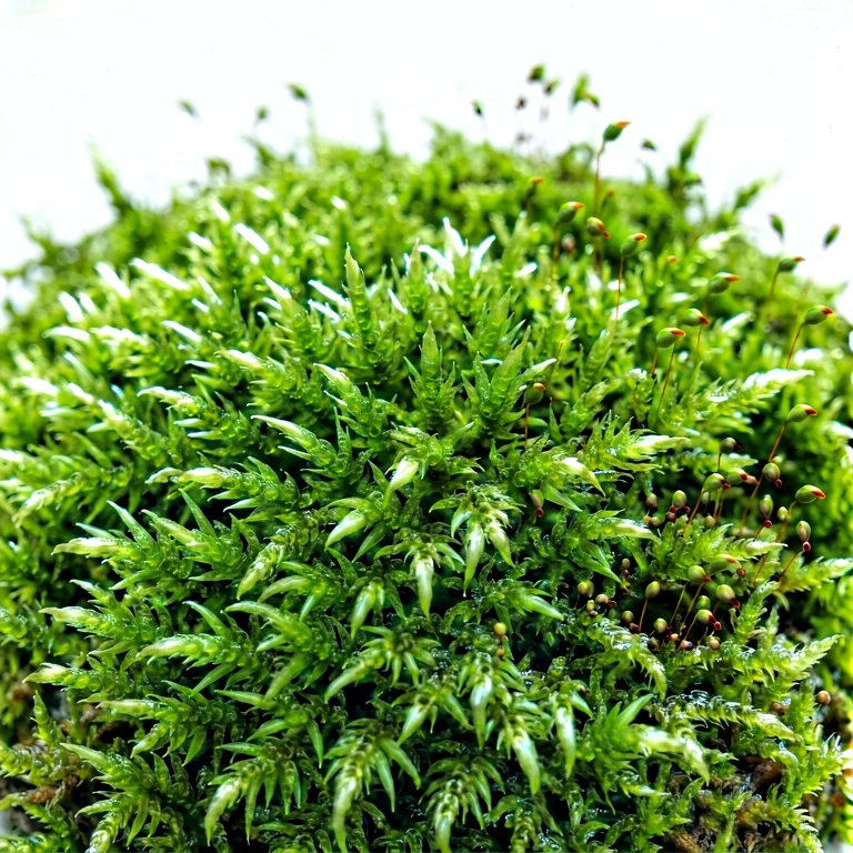 Bright moss & lichen - nature macro free stock photo