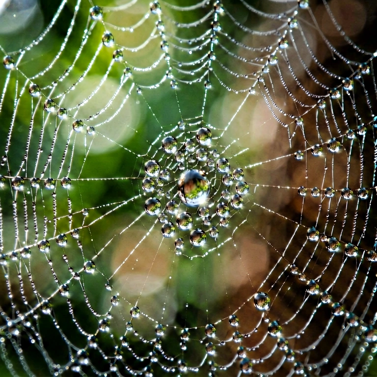 Dramatic spider web & insects - nature macro free stock photo