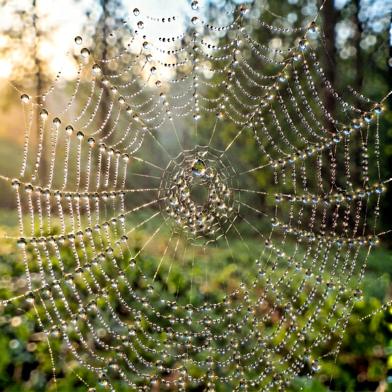 Neutral spider web & insects - nature macro free stock photo