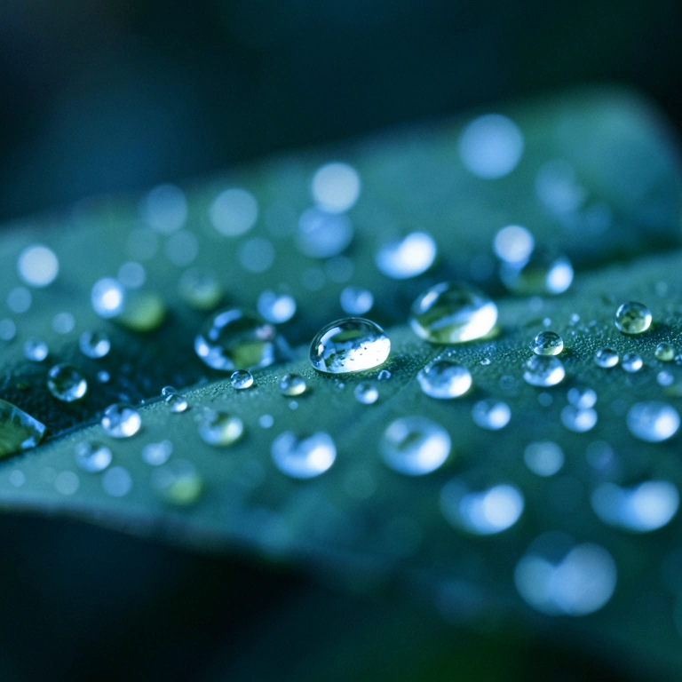 Cool water drops - nature macro free stock photo