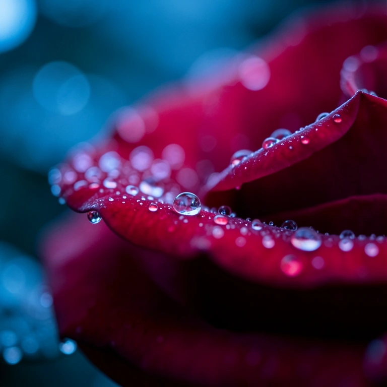 Cool water drops - nature macro free stock photo