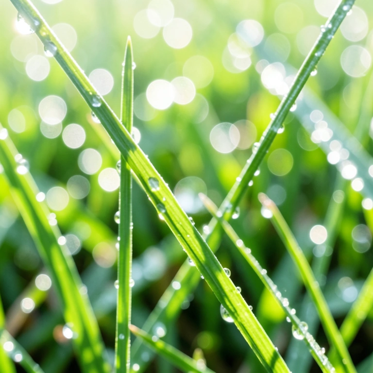Bright water drops - nature macro free stock photo