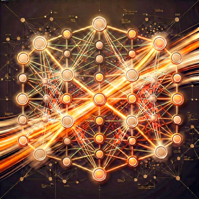 Warm ai & neural networks - science & tech abstract free stock photo