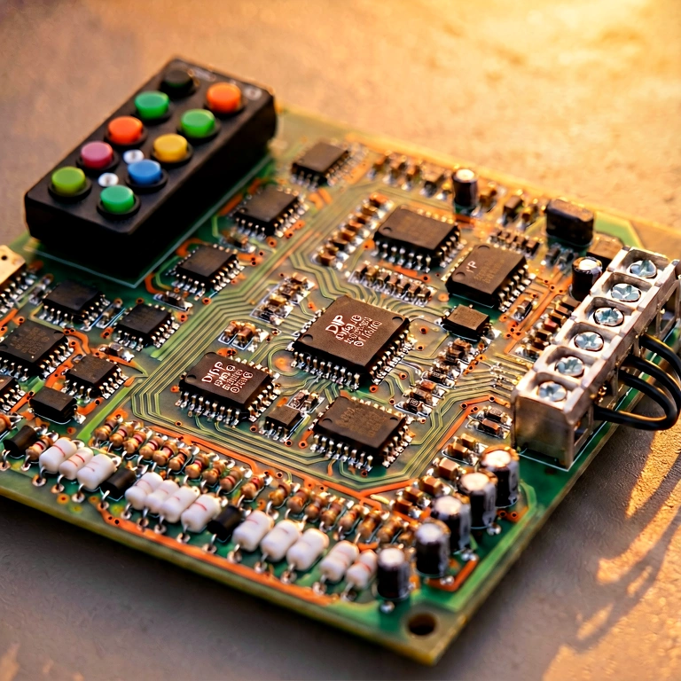 Warm circuit tech - science & tech abstract free stock photo