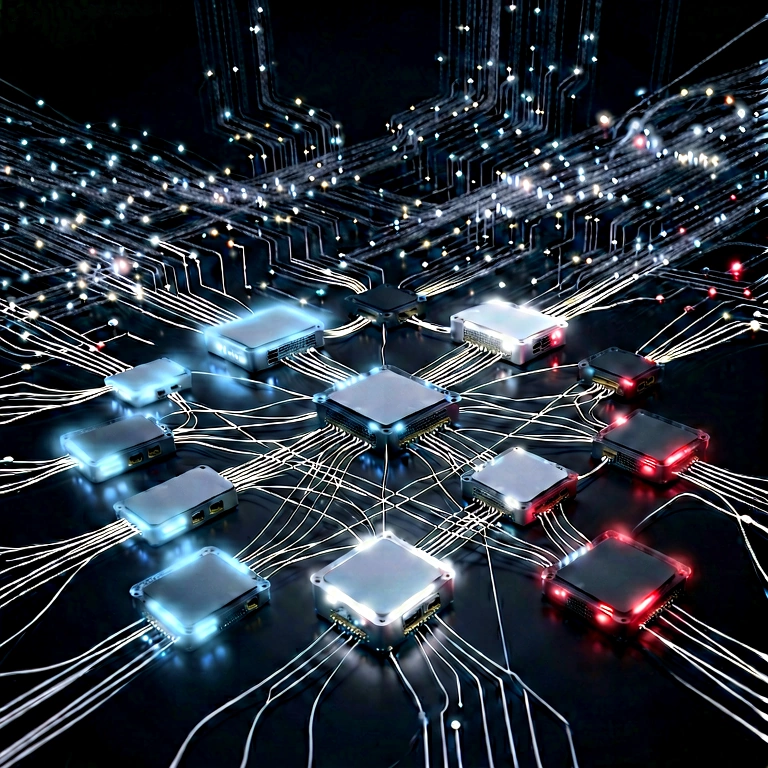 Dramatic data network - science & tech abstract free stock photo