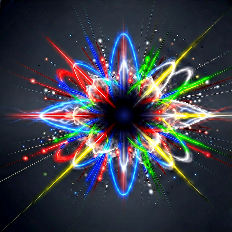 Warm quantum physics - science & tech abstract free stock photo