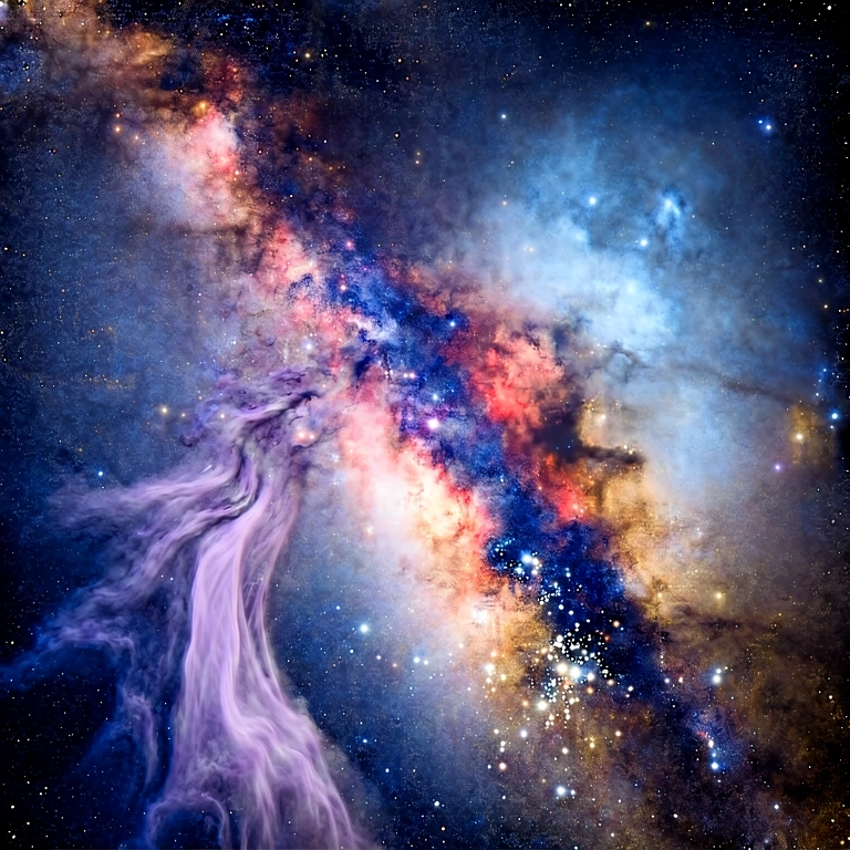 Warm space & cosmos - science & tech abstract free stock photo