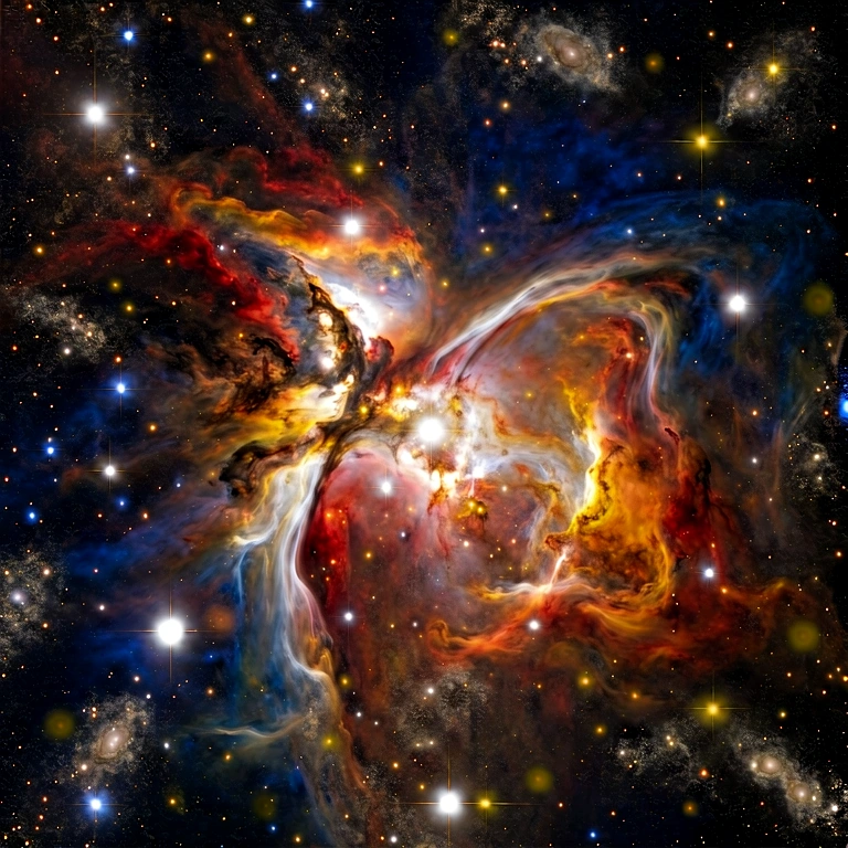 Warm space & cosmos - science & tech abstract free stock photo